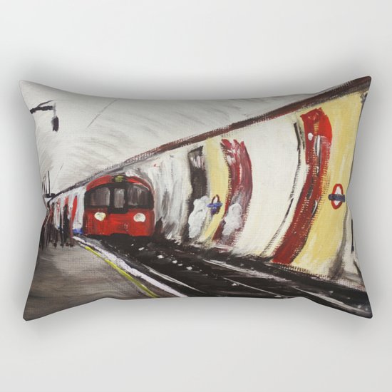 London Underground Wood Green Rectangular Pillow