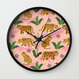 Vintage Tiger Print Wall Clock