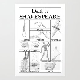Death by Shakespeare Art Print