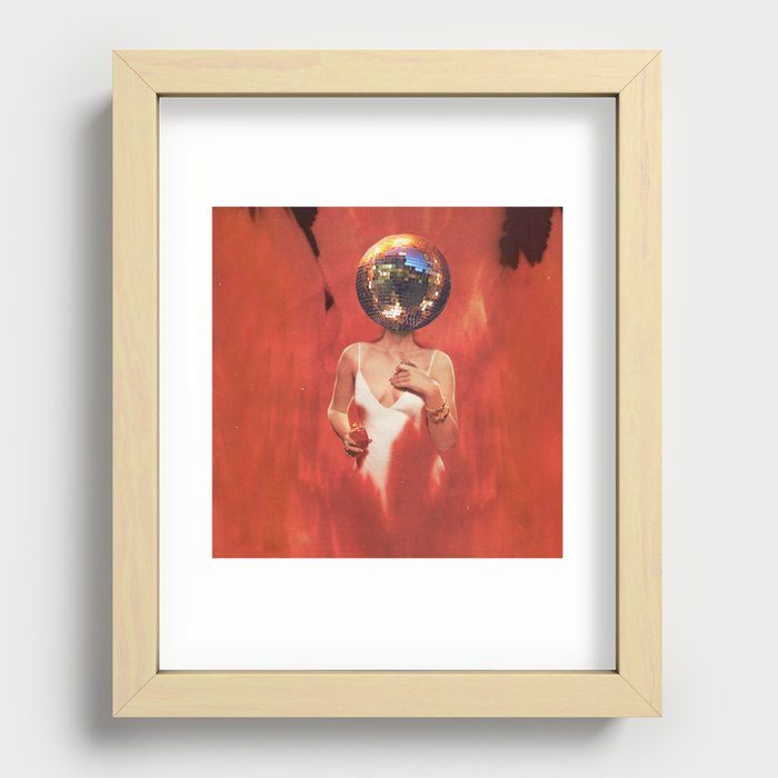 Disco Girl Recessed Framed Print