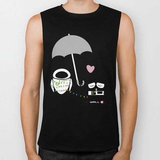 true love.. walle and eve Biker Tank
