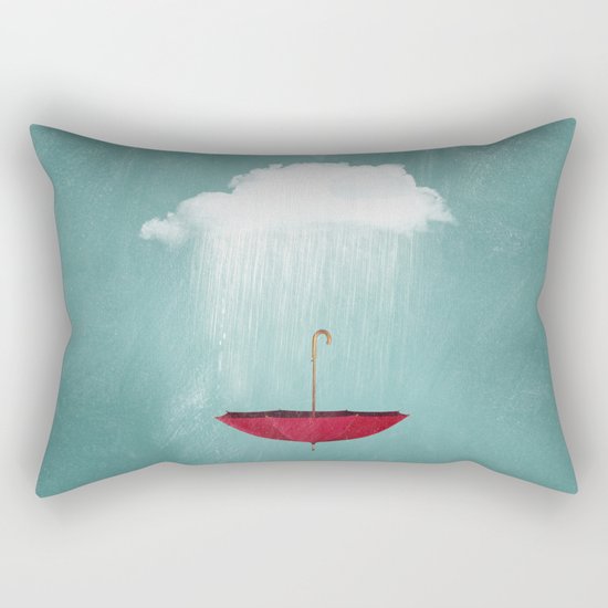 EMBRACING the rain Rectangular Pillow