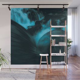 Cool blue waves Wall Mural