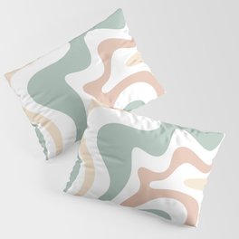 Liquid Swirl Abstract Pattern in Celadon Sage Pillow Sham