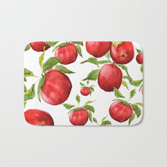 red apple Bath Mat