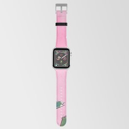 Pink and Green Tropical Abstract Apple Watch Band