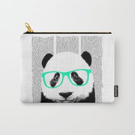 Panda with teal glasses Carry-All Pouch