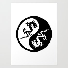 yin and yang dragons Art Print | Graphicdesign, Success, Yin, Power, Harmony, Life, Japanese, Cycle, Love, Asian 