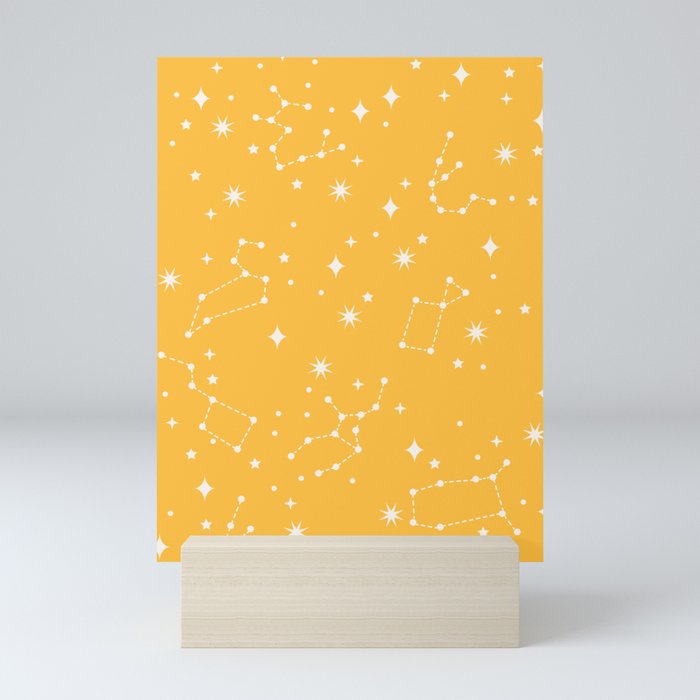 Yellow Constellations Mini Art Print
