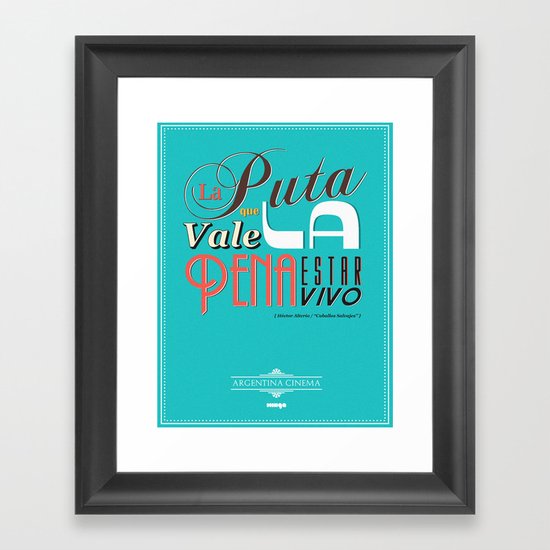 Argentina Cinema Framed Art Print