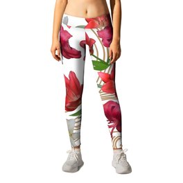 Lily paradise Leggings | Pattern, Beautiful, Redflowers, Collage, Happieness, Bloem, Bloom, Flowers, Blossom, Plant 