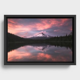 Mt Hood Sunset 6-20-18 Framed Canvas