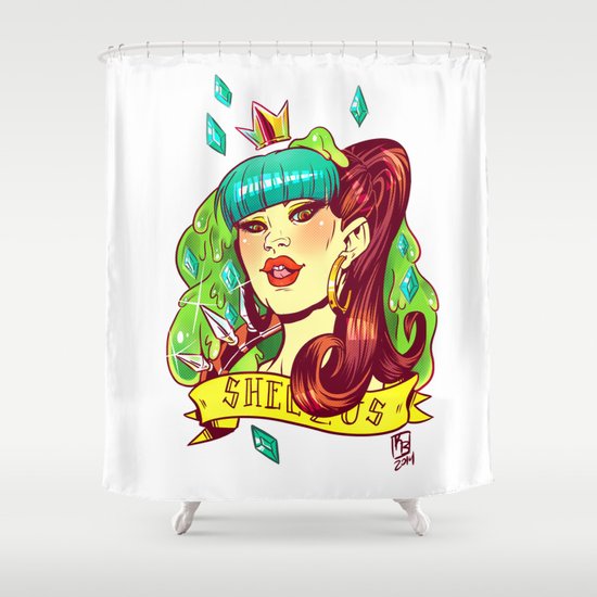 "Sheezus" by Kailyn Boehm Shower Curtain