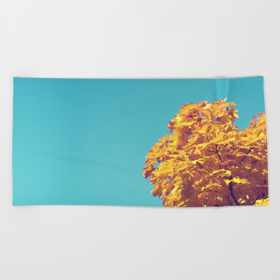 Golden Tree Beach Towel