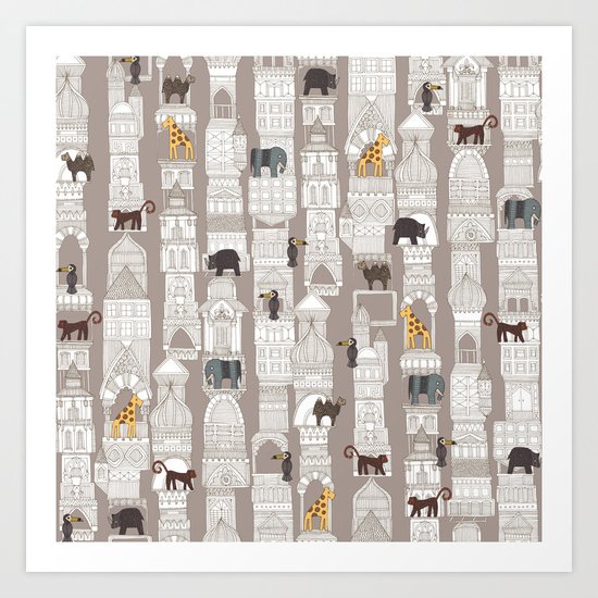 urban jungle pebble Art Print