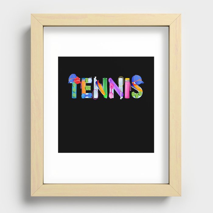 Tennis Tennis Racket Tennis Player Recessed Framed Print