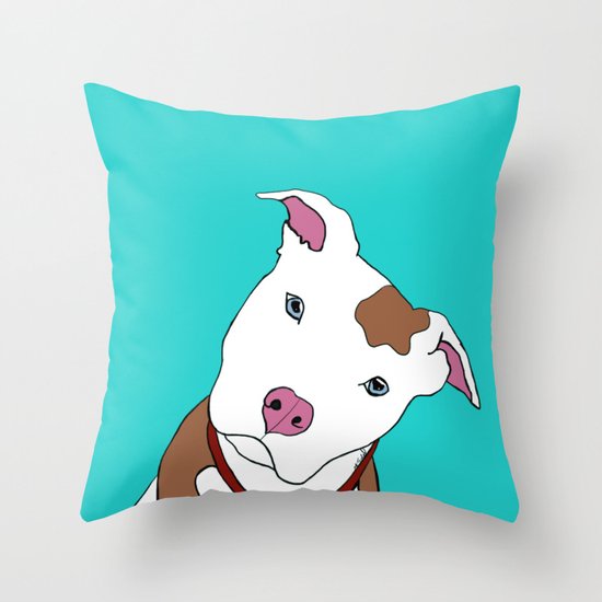 Pit bull Throw Pillow