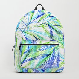 Underwater Forest #2 -Line drawing leaves Backpack | Busyleaves, Digitalcollage, Pendrawing, Contemporarylook, Seaweed, Drawing, Intricatelines, Dreamyme, Underwaterplants, Natureprint 