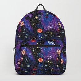 Out of This World Carpet Pattern Backpack | Nebula, Digital, Arcade, Bowlingalleycarpet, Curated, Graphicdesign, 80S, Carpet, Blue, 90S 