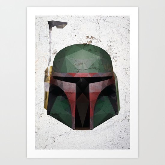 Boba Fett Low Poly Art Print