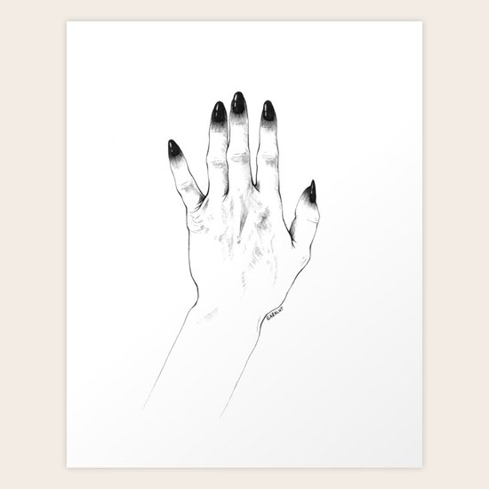 Black Nails Art Print