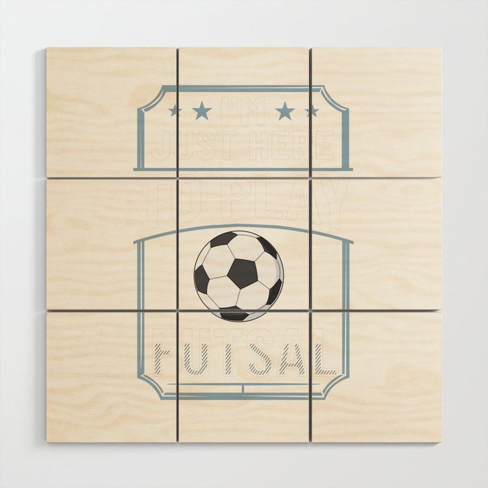 Futsal Soccer Ball Court Goal Training Player Wood Wall Art