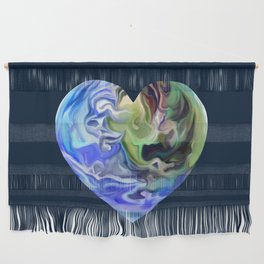 Planet Earth Love Heart Wall Hanging
