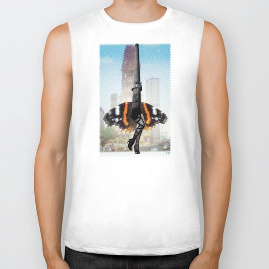 Charlotte Cherry Chimney Collage Biker Tank