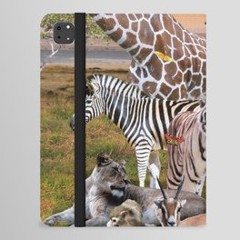 Desert African Animal Animals Group Scene iPad Folio Case
