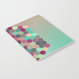 Abstract Metallic Red and Teal Jewel Notebook