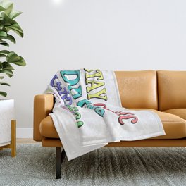 "STAY OPTIMISTIC" Cute Design. Buy Now Throw Blanket