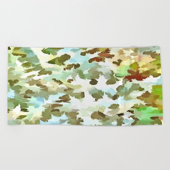 Dusty Miller Abstract Pop Art Beach Towel