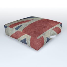 England's Union Jack, Dark Vintage 3:5 scale Outdoor Floor Cushion