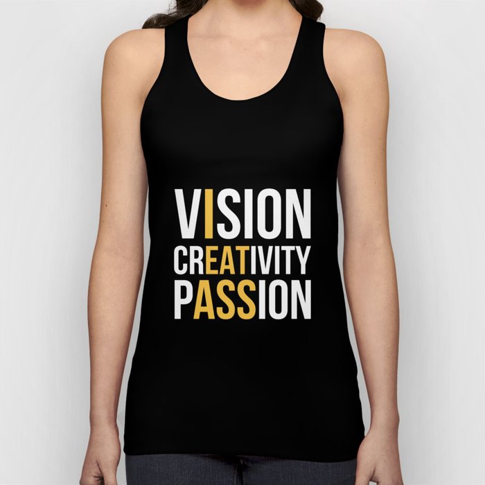Vision Creativity Passion Funny Hidden Message I Eat Ass Design Tank Top