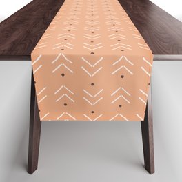 Arrow Geometric Pattern 24 in Earthy Tropical Shades Table Runner