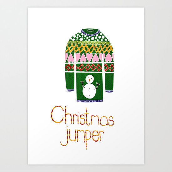 christmas jumper Art Print