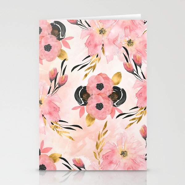 Night Meadow Blush Pink Stationery Cards