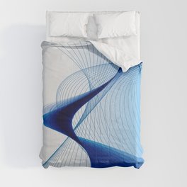 ABSTRACT BLUE LINEAR BACKGROUND. Comforter