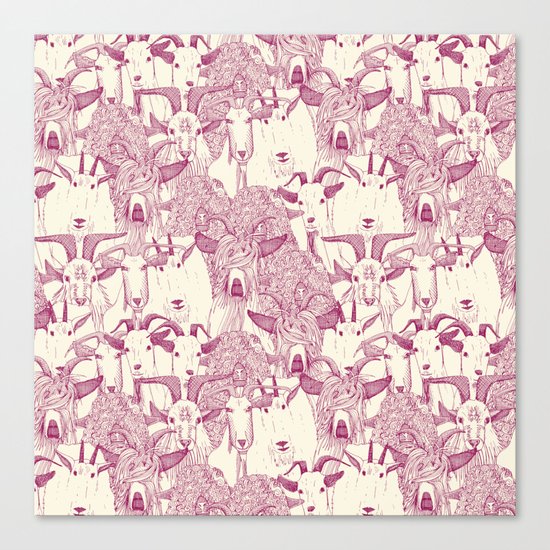 just goats cherry pearl Canvas Print