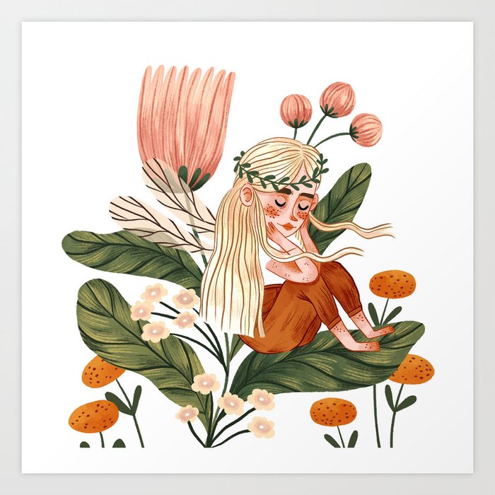 Flower Fairy Art Print