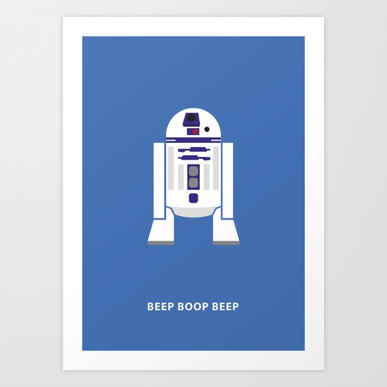 Star Wars Minimalism - R2D2 Art Print