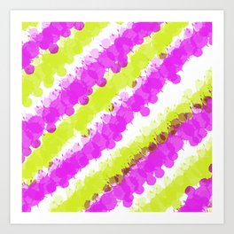 Pink & Yellow Bright Splatter Art Print