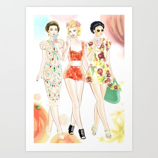 Dolce & Gabbana SS12 Illustration Art Print