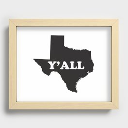 Texas Yall Recessed Framed Print