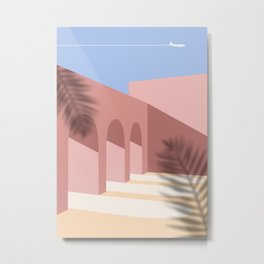 Boho travel art. Morocco #4 Metal Print | Terracottaart, Pastel, Abstract, Boho, Veactorart, Beigeart, Midcentury, Hippy, Hippie, Graphicdesign 