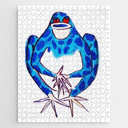 Blue spotted frog Jigsaw Puzzle
