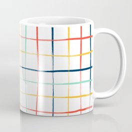 Colorful plaid, pool tiles pattern, tartan Coffee Mug