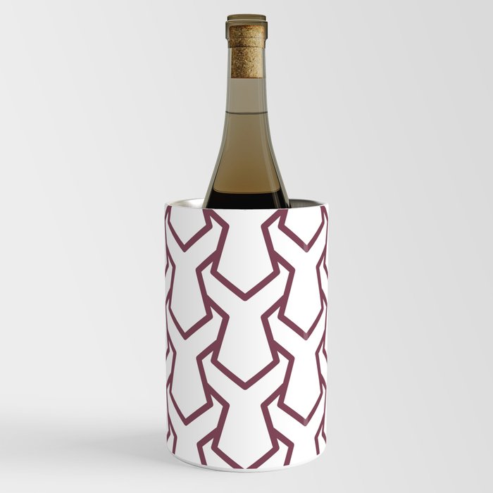 Deep Purple and White Tessellation Pattern 11 Pairs DE 2022 Popular Color Mahogany Cherry DE5020 Wine Chiller