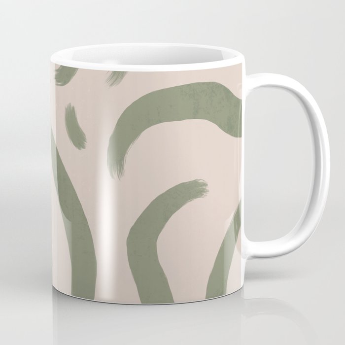 Abstract minimal green print, groovy, retro, chic, vintage  Coffee Mug