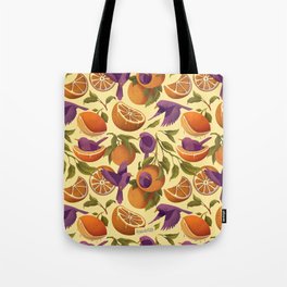 Tell me about Oranges & Birds Tote Bag
